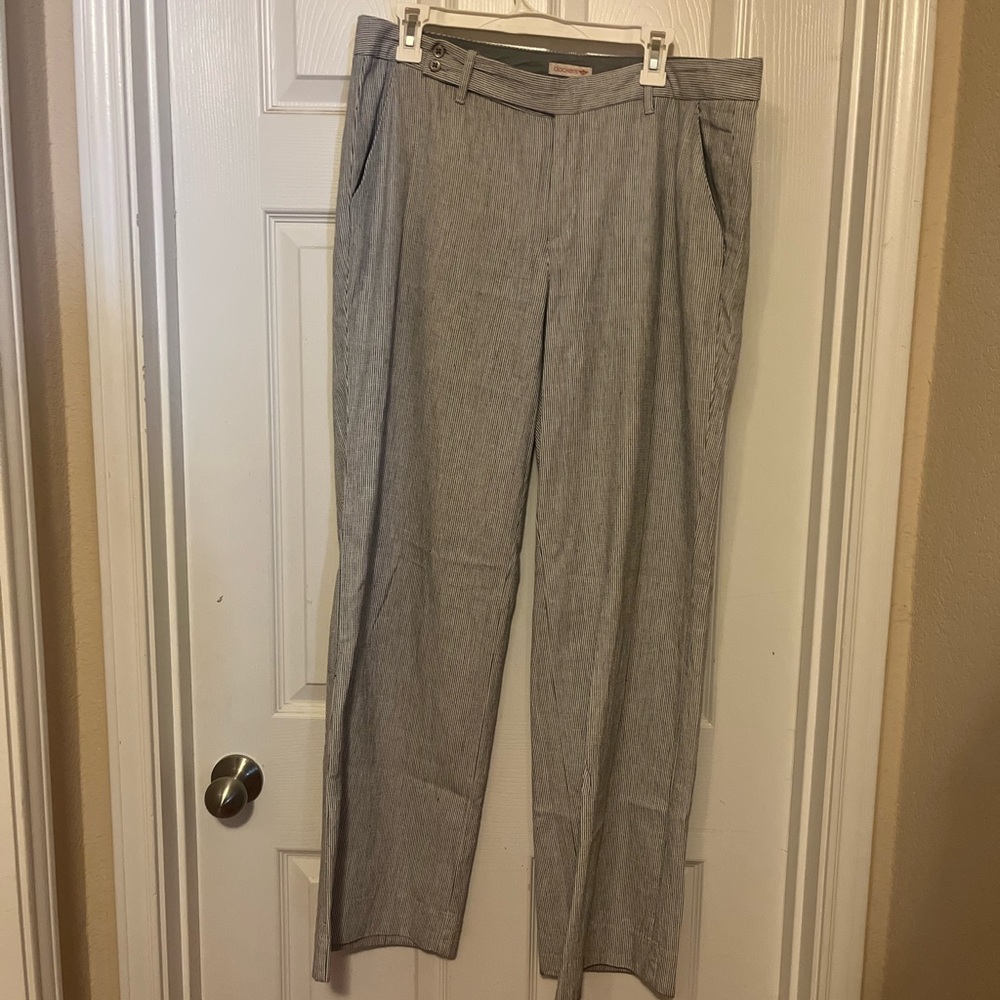 Dockers Navy & white Dress Pants Classic Straight-Leg
